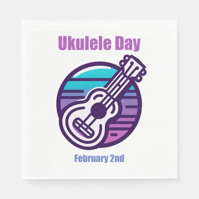 Serviette En Papier 2 février - Journée Ukulele (Devant)