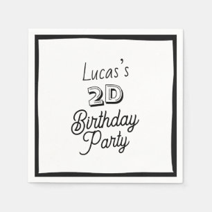 Serviette En Papier 2D Comic Boys Deuxième anniversaire