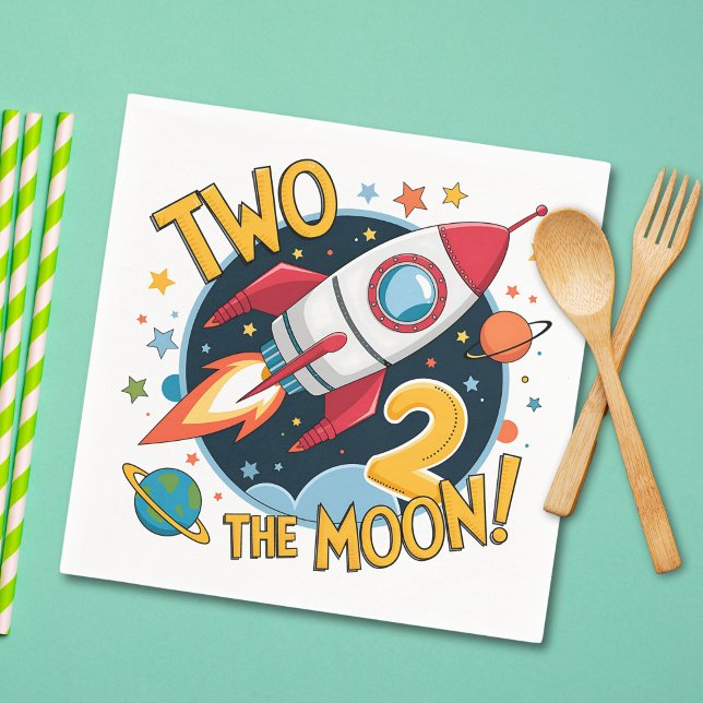 Serviette En Papier 2e anniversaire Deux à la Lune  (Créateur téléchargé)