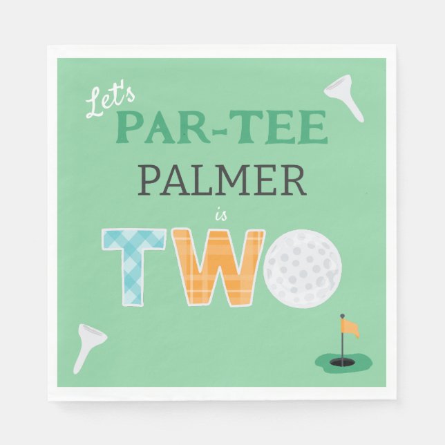 Serviette En Papier 2e anniversaire Par-tee Golf (Devant)