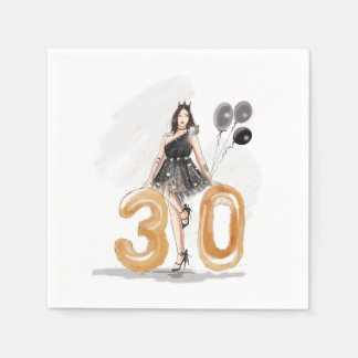 Serviette En Papier 30 ans, 30 ans heureux