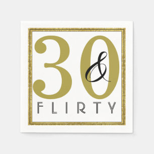 Serviette En Papier 30 & Flirty 30e fête d'anniversaire