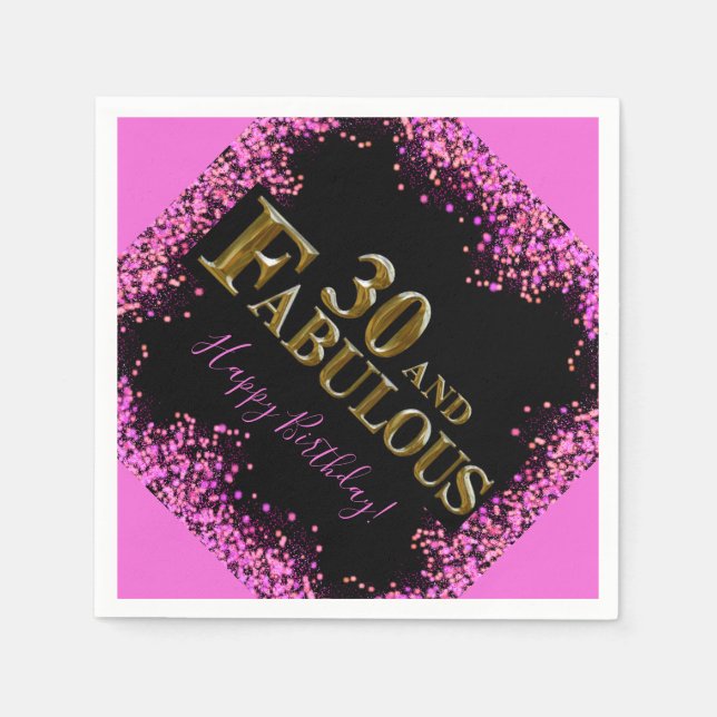 Serviette En Papier 30e anniversaire  (Devant)