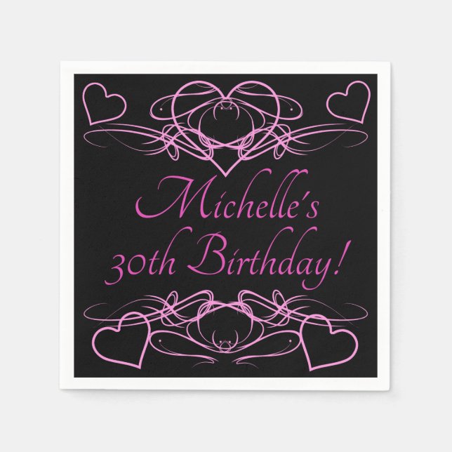 Serviette En Papier 30e anniversaire de la femme (Devant)