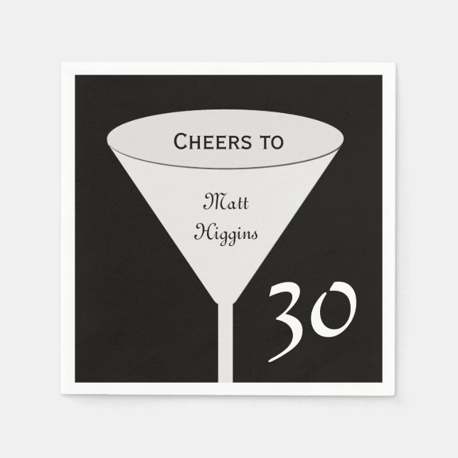 Serviette En Papier 30e anniversaire de la fête Papier serviettes (Devant)