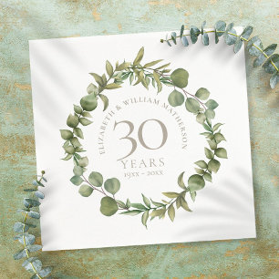 Serviette En Papier 30e anniversaire de mariage perle Bois Verdure