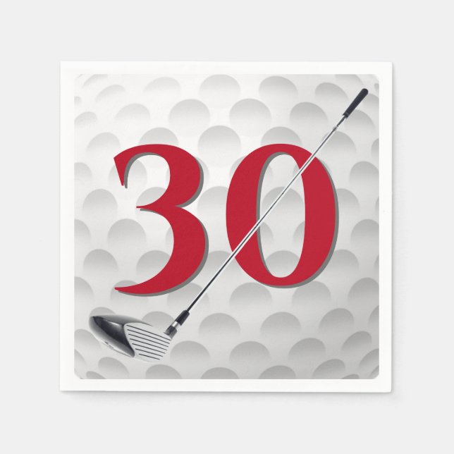 Serviette En Papier 30e anniversaire Golf Club Napkins (Devant)