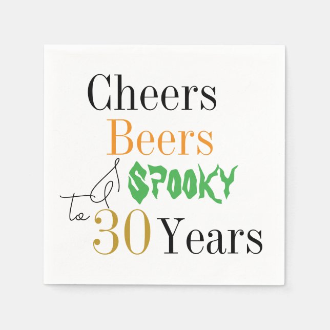 Serviette En Papier 30e anniversaire Halloween Soeurs Éffrayants fête (Devant)