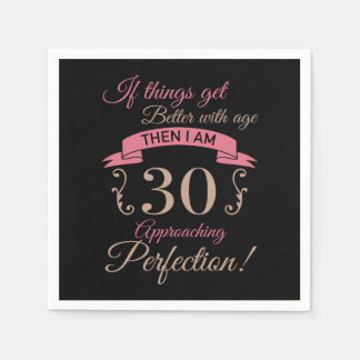 Serviette En Papier 30e anniversaire mieux avec l'âge