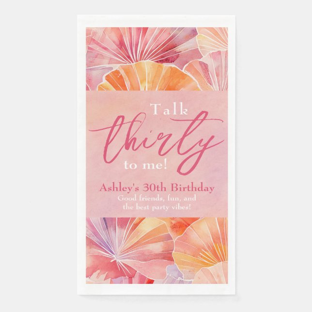 Serviette En Papier 30e anniversaire parler trente à moi (Devant)