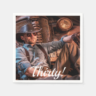 Serviette En Papier 30e anniversaire photo trente hommes amusants