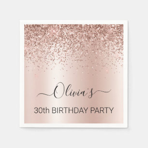 Serviette En Papier 30e anniversaire Rose Gold - Parties scintillant r