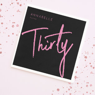Serviette En Papier 30ème Trente Trente Trente Anniversaire Napkin