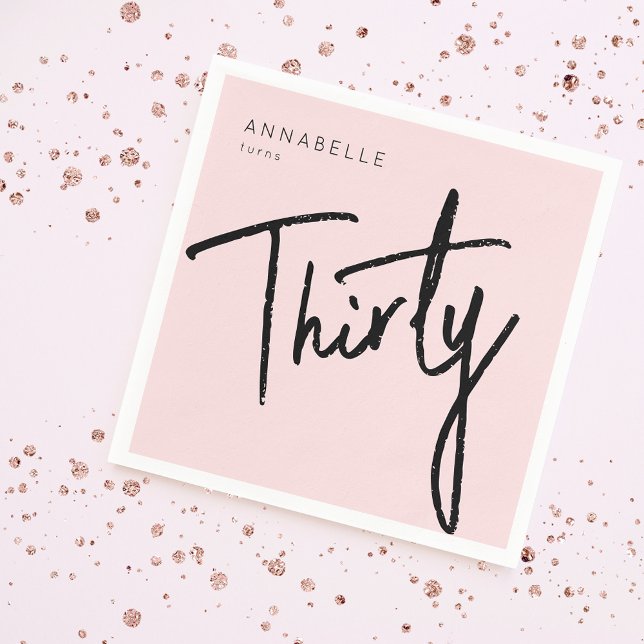 Serviette En Papier 30ème Trente-trentième anniversaire moderne (Créateur téléchargé)