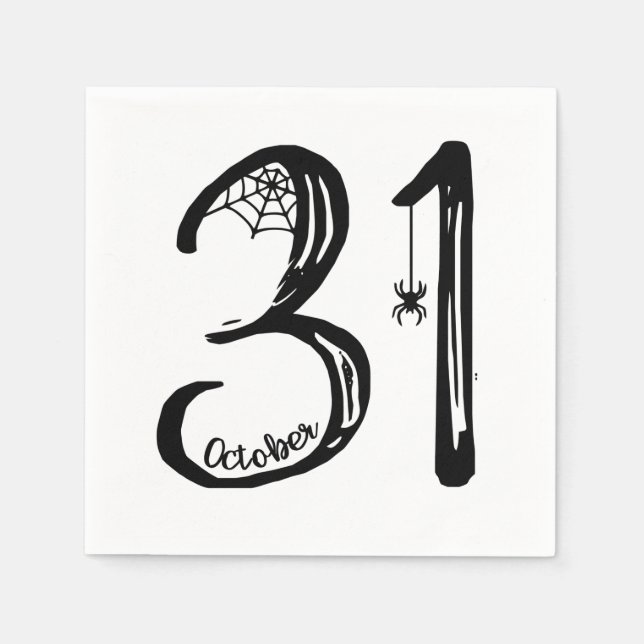 Serviette En Papier 31 octobre Spider Web (Devant)