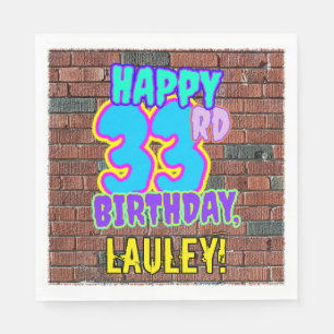 Serviette En Papier 33e anniversaire ~ Amusant, Graffiti urbain inspir