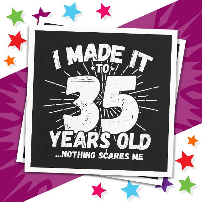 Serviette En Papier 35 ans vieux mème sarcastique drôle 35ème annivers (Créateur téléchargé)