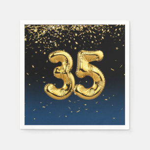 Serviette En Papier 35e Ballons d'or et serviettes Confetti