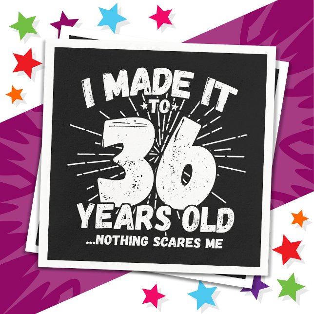 Serviette En Papier 36 Ans Mème sarcastique vieux drôle 36ème annivers (Créateur téléchargé)