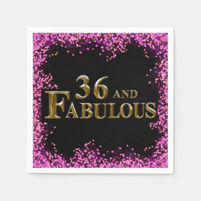 Serviette En Papier 36e anniversaire  (Devant)