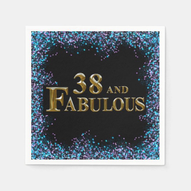 Serviette En Papier 38e anniversaire  (Devant)