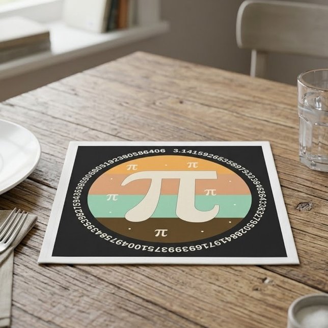 Serviette En Papier 3.14 Conception de la Journée nationale Pi - Idée  (Créateur téléchargé)