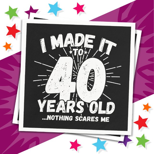 Serviette En Papier 40 ans vieux mème sarcastique drôle 40ème annivers (Créateur téléchargé)
