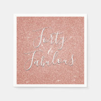 40 et fabuleux Rose Gold Blush Parties scintillant
