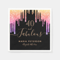 40 fabuleux anniversaire noir rose parties scintil