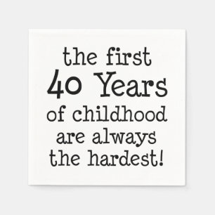 Serviette En Papier 40 Premières Années D'Enfance