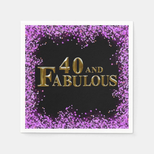 Serviette En Papier 40e anniversaire (Devant)