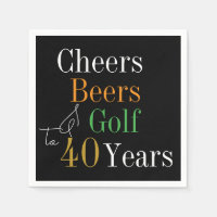 40e anniversaire Cheers and Beers Golf Black and G