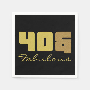Serviette En Papier 40e anniversaire fabuleux