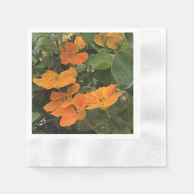 Serviette En Papier 40e anniversaire Mariage Nasturtium alternative (Devant)