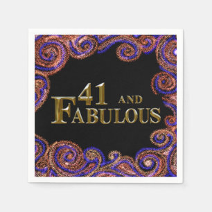 Serviette En Papier 41e anniversaire 