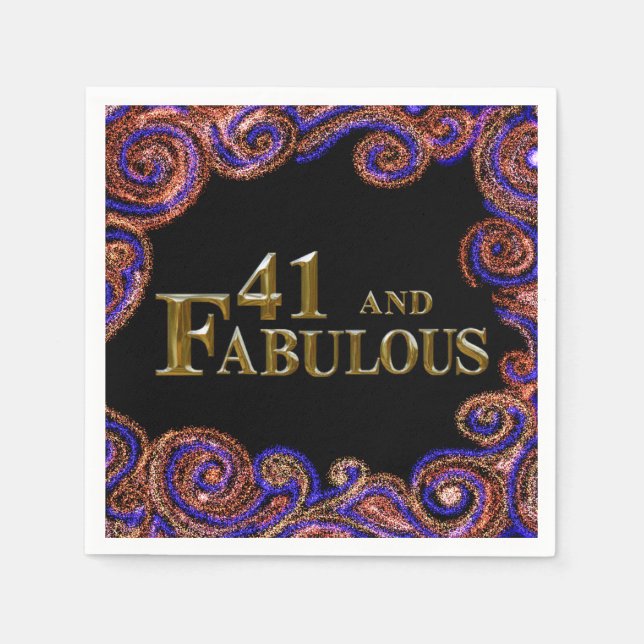 Serviette En Papier 41e anniversaire  (Devant)