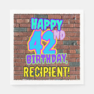 Serviette En Papier 42e anniversaire ~ Amusant, Graffiti urbain inspir