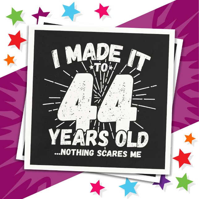 Serviette En Papier 44 Ans Mème sarcastique vieux drôle 44ème annivers (Créateur téléchargé)