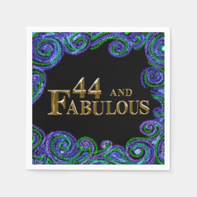 Serviette En Papier 44e anniversaire  (Devant)