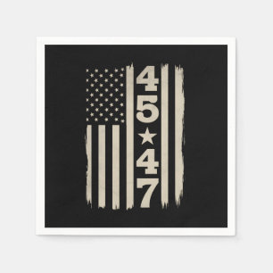 Serviette En Papier 45 47 Trump Vintage USA Drapeau 47e Président