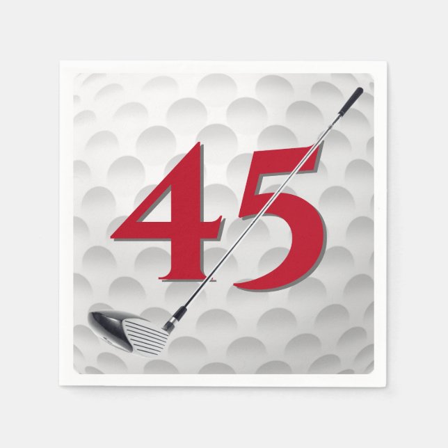 Serviette En Papier 45e anniversaire Golf Club Napkins (Devant)