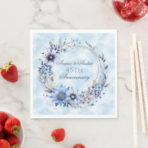 Serviette En Papier 45ème et 65ème Sapphire Anniversaire Papier servie