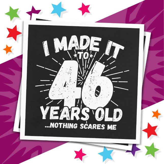 Serviette En Papier 46 Ans Mème sarcastique vieux drôle 46ème annivers (Créateur téléchargé)