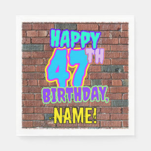 Serviette En Papier 47e anniversaire ~ Amusant, Graffiti urbain inspir