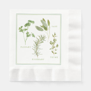 Serviette En Papier 4 HERBES FRAÎCHES Papier de déjeuner en pièces mou