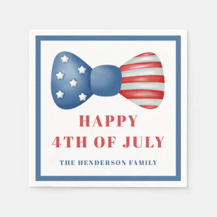 Serviette En Papier 4 juillet Bow Rouge, Blanc Et Bleu