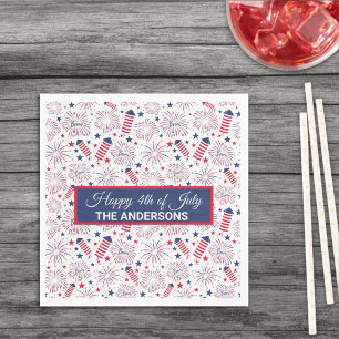 Serviette En Papier 4 juillet Fête de l'Indépendance BBQ