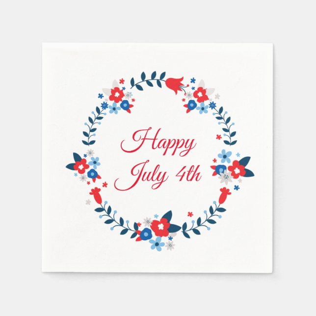 Serviette En Papier 4 juillet Papier serviettes (Devant)