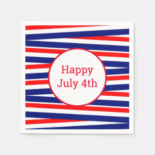 Serviette En Papier 4 juillet Patriotic Paper Napkins