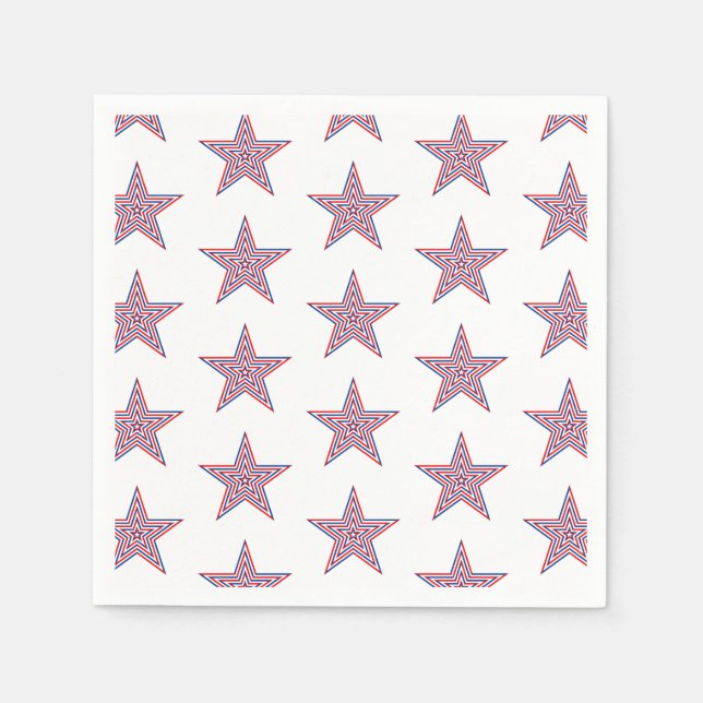 Serviette En Papier 4 juillet Patriotic Paper Napkins (Devant)